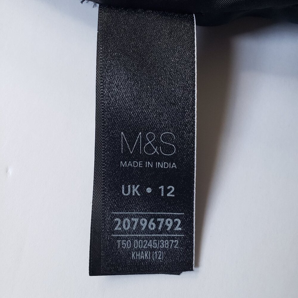 M&S Autograph Leather Sleeveless Brown Sheath Dress - Picture 9 of 11